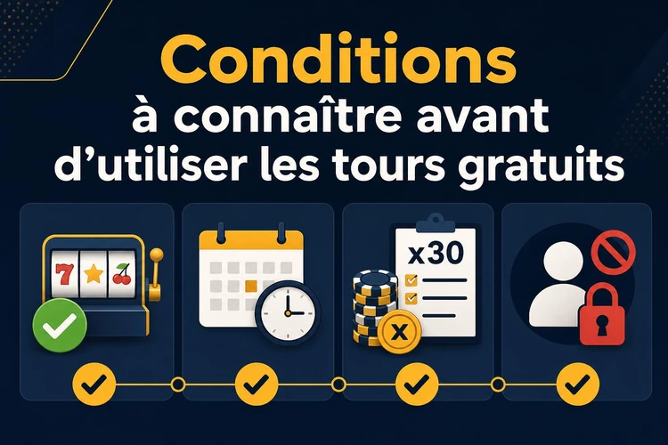Conditions à connaître avant d'utiliser les tours gratuits
